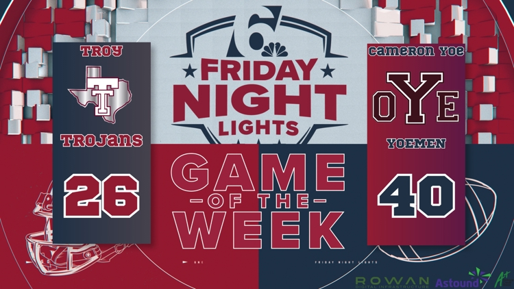 Friday Night Lights Game of the Week | Troy vs. Cameron Yoe — KCEN (Central Texas), Dublin Sports news